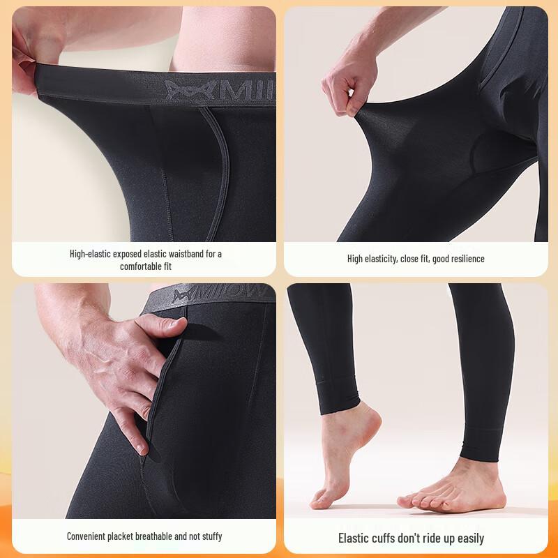 MaoRen Izmene Termice Lungi din Mătase Modal pentru Bărbați