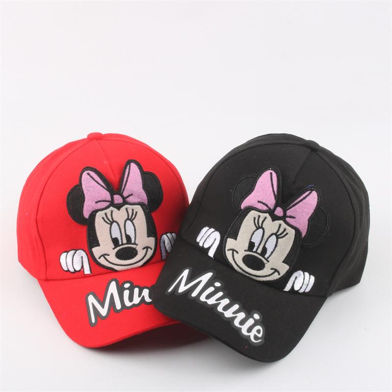 Disney Princess and Mickey Minnie Baseball Cap Sun Protection Breathable Knitted Sun Hat Outdoor Casual Style Crochet Baseball Cap