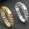 Men's Hip Hop Stainless Steel Cuban Link Bracelets Classic 16MM Width Vacuum Plated Chunky Chain Bracelet for Man Never Fade