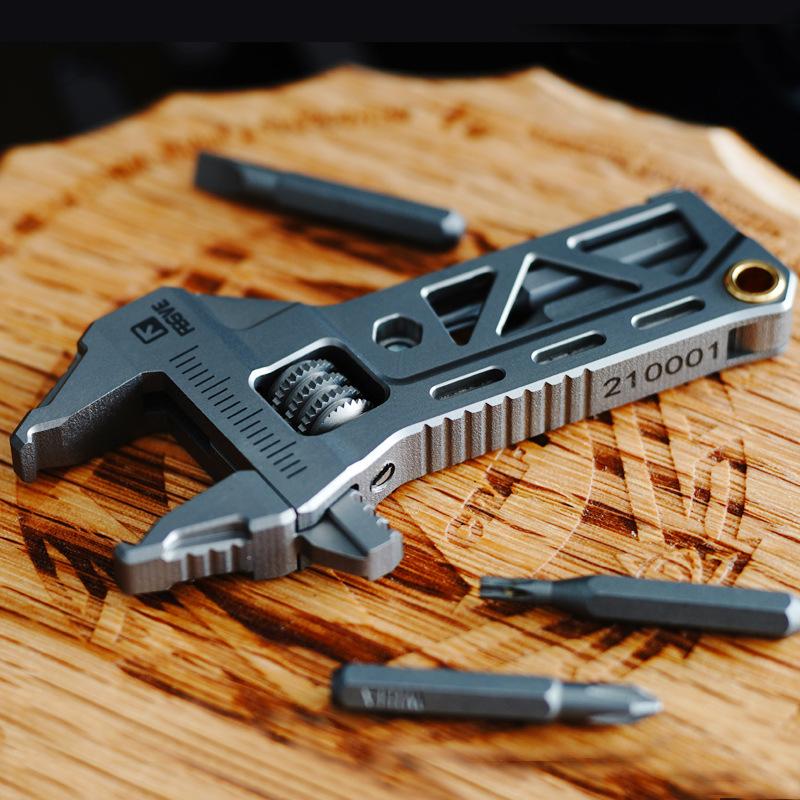 Creative Titanium Alloy Multifunctional Wrench with Bottle Opener Disassembly Tool Batch Head Accessories