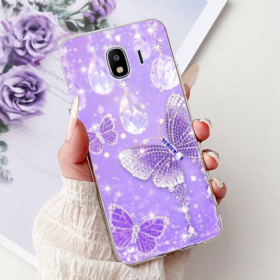 For Galaxy J4 2018 Case SM-J400F Fashion Painted Cover Soft Silicone Phone Case For Samsung Galaxy J4 2018 Fundas Capa Bags