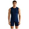 Mens Adaptive Nursing Jumpsuit Rompers Sleeveless Back Zipper Round Neck Short Bottoms Bodysuit