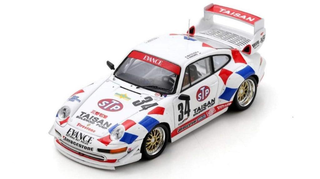 Modelino Scar Spark Model Compatible CON STP TAISAN Porsche 993 GT2 Winner GT1 JGTC 1995 Model Scale SJ153 241217 N.34 Rd.6 MATSUDA-Suzuki