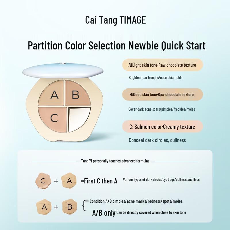 TIMAGE Three-Color Concealer Palette