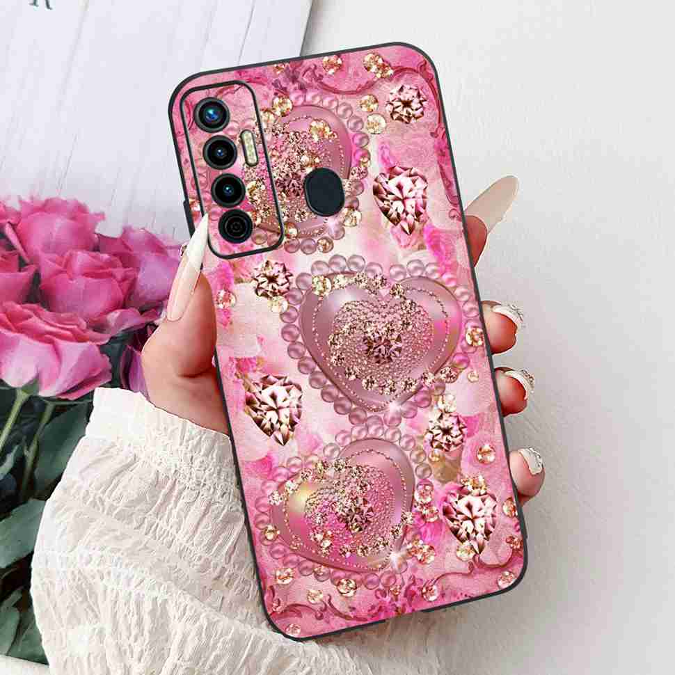 Cute Cat Cover For Tecno Camon 17 Case CG6 CG6j Silicone Soft Protection Shell For Tecno Camon 17 Camon17 Back Cover Casing 6.6"