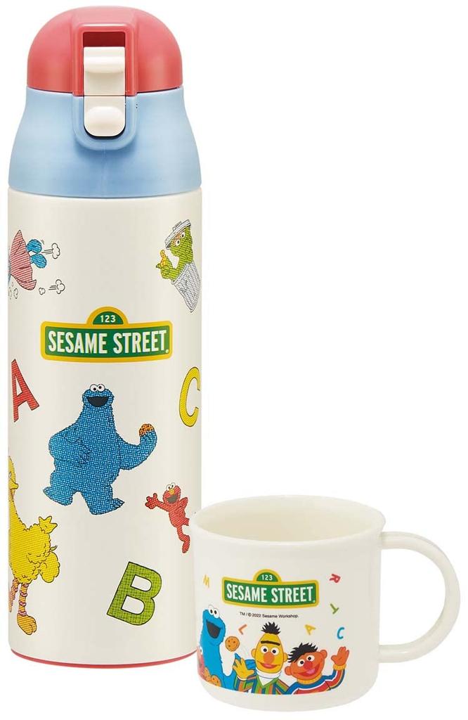 Skater Sesame Street 500ml Stainless Steel Water Bottle, Insulated, Heat-Resistant, SDPC5-A