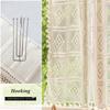 Cotton Crochet Hollow Woven Curtain American Pastoral Retro French Country Cotton Linen Lace Fringed Bedroom Gauze Curtain