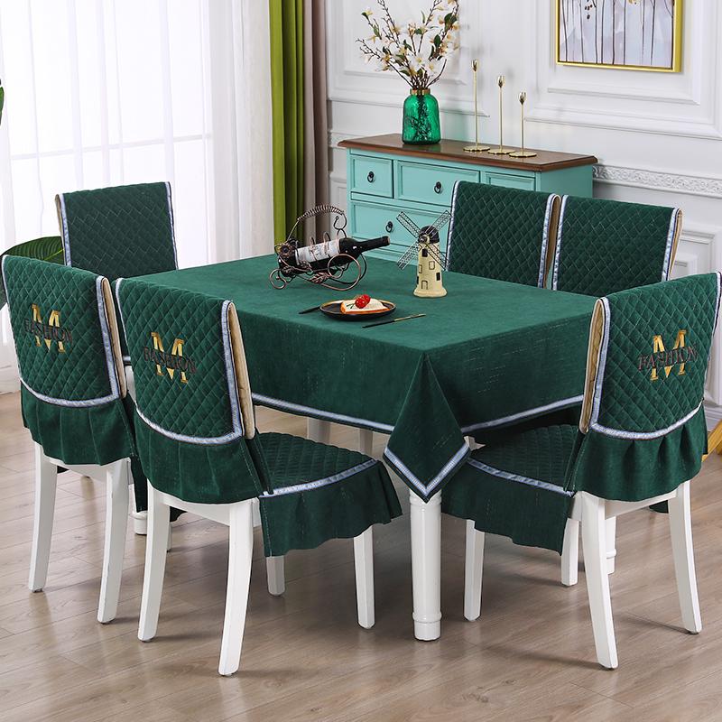 1Pcs Velvet Tablecloth Chair Cushion Cover Wedding Table Cloth European Solid Color Hotel Dining Table Rectangular Table Covers