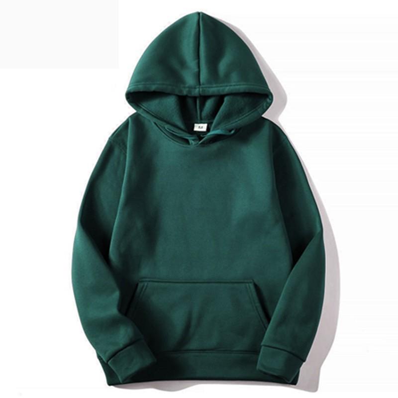 Unisex Trendy Hooded Fleece Sweatshirt: Solid Color, Loose Fit, Casual Style