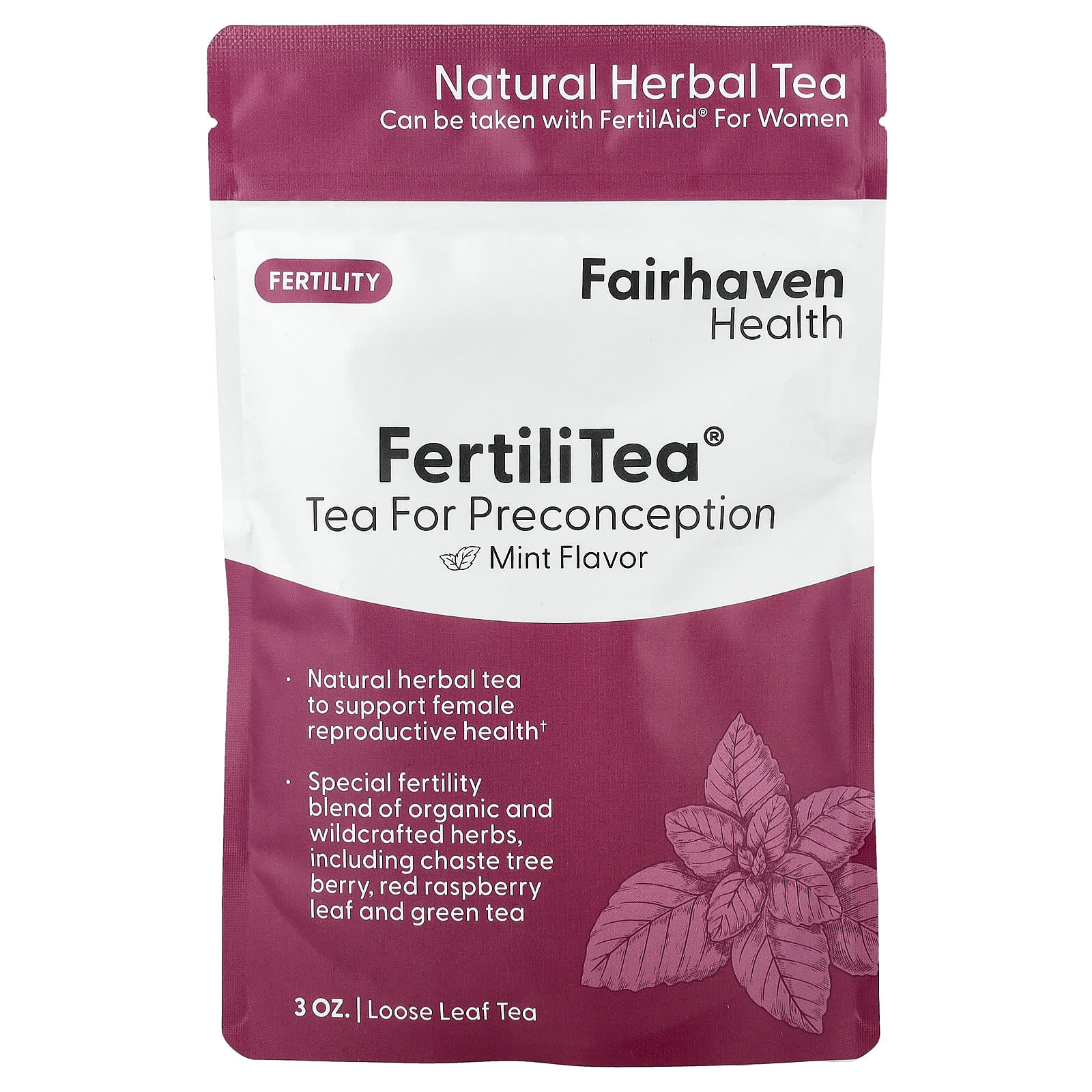 

Fertilitea®, Рассыпной чай, Контрацептив, Мята, 3 унции