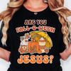 Pumpkin Spice and Jesus Christ T Shirts Streetwear Short Sleeve Graphic Unisex Women Stylish Harajuku Unisex Tops