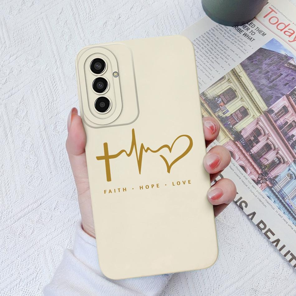 For Samsung Galaxy M13 M14 Phone Case Love Heart Upgrade Camera Protection Liquid Silicone Back Cover For Samsung M 13 14 Capa