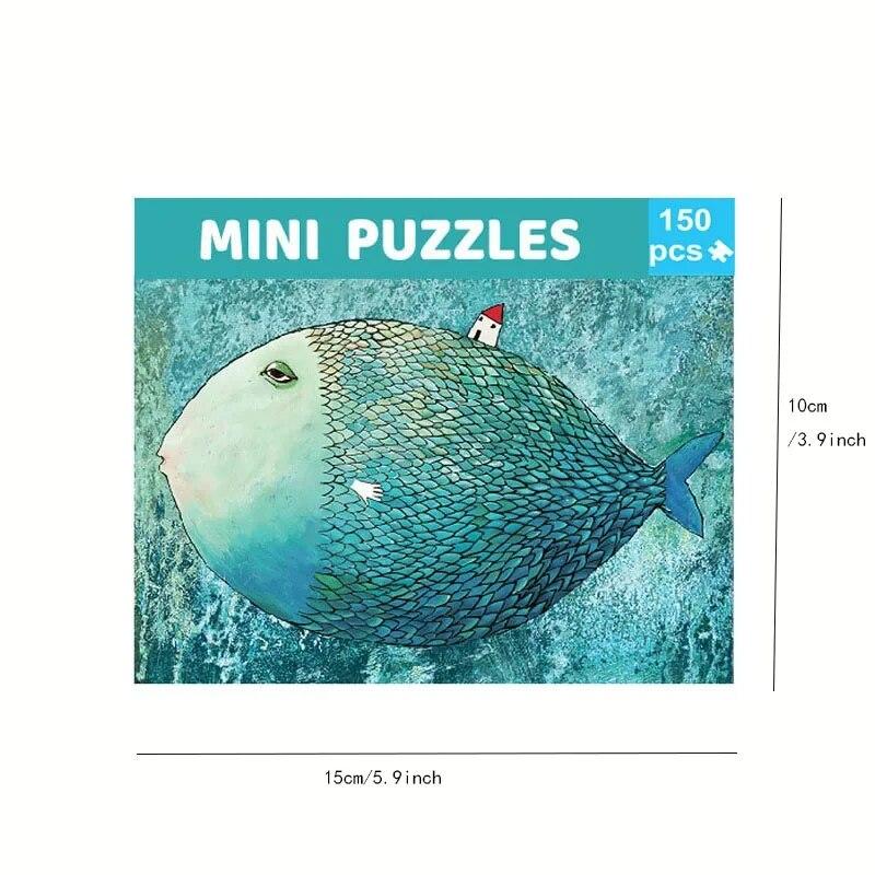 Big Fish Small Room+Photo Frame  150 Mini Test Tube Puzzle World Famous Painting Series Travel Puzzle YC-M