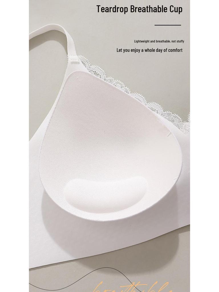 Comfortable Lace Push-Up Seamless Bra: Wireless, Breathable, Anti-Sagging, Beautiful Back Design for Women.