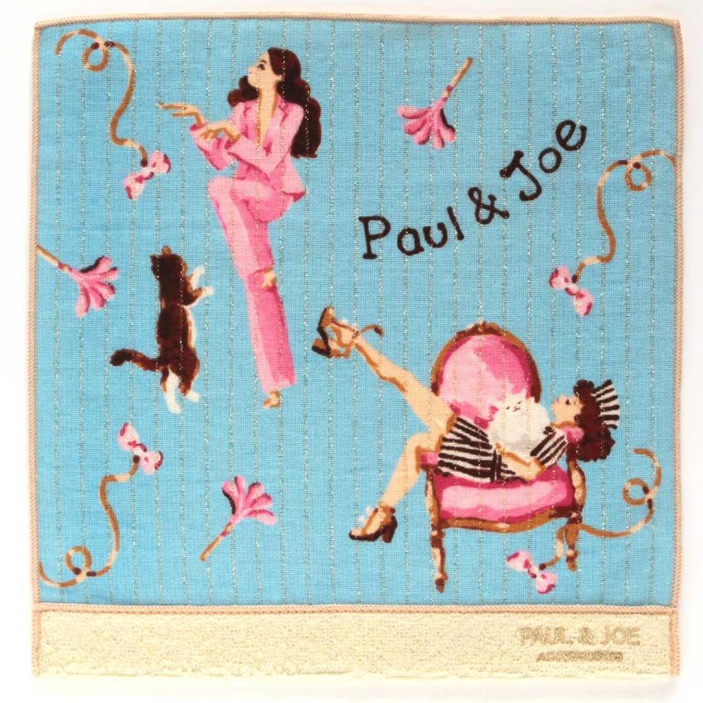 PAUL JOE Paul Joe Museum Collection Nunet and Art Hand Item & ACCESSOIRES & Handkerchief, Gypsy, Girl, (Blue), Women's, Towel, Approx. 25cm, Number