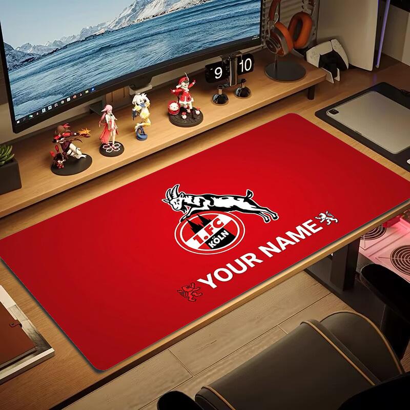 1. FC Köln Print Cushion Non-slip Laptop Tablet Big Mousepad XXL Mat Mini PC Playmat With Lock edge
