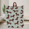 Cartoon Dackel Hund Decke Fleece Herbst/Winter Atmungsaktiv Warm Überwurfdecken für Bettwäsche Outdoor Teppich Stück