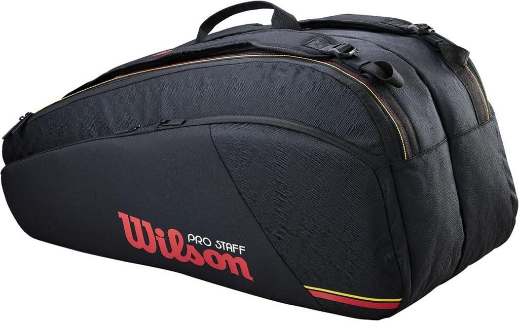 Wilson PRO STAFF CLASSIC Tennis Racquet Bag Holds up to 12 racquets on Black WR8053801001 - (based medium-weight racquets) -