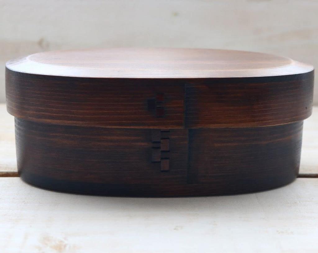 Wooden Lunch 17cm x 11cm x Suri Lacquer Current Model j-kitchens Humidity-Regulating Box, 6.5cm, 500ml, Finish,