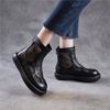 Johnature Genuine Leather Thick Soled Roman Women's Summer Boots Hollow-out Breathable Casual Mesh Short Boots