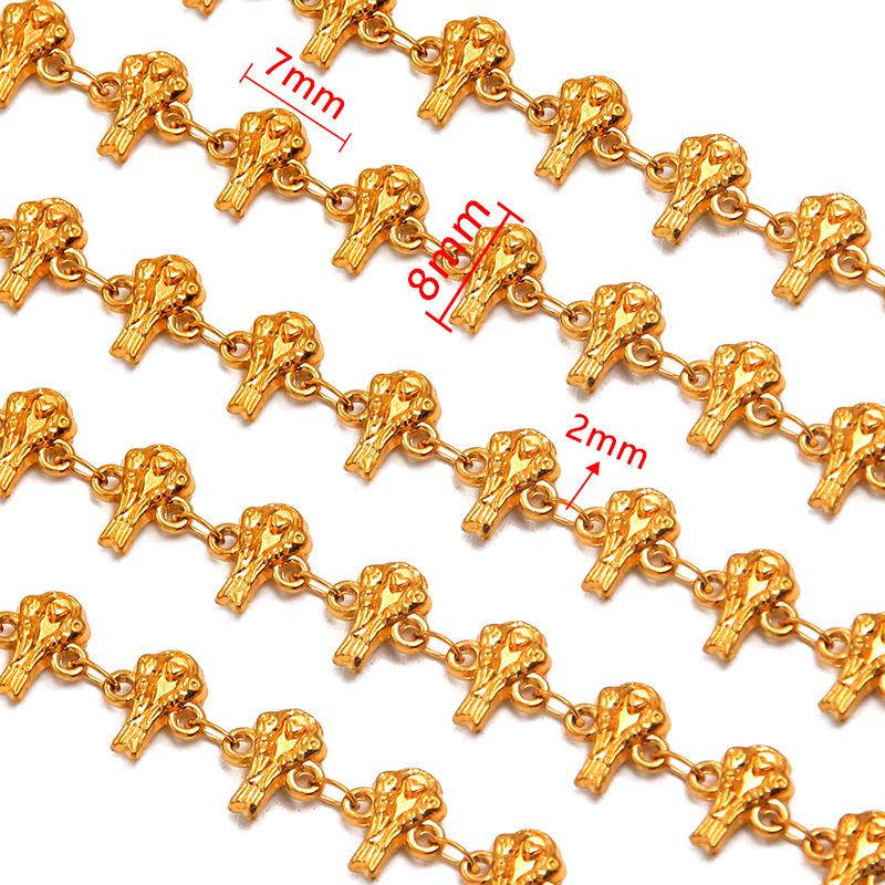 18K Gold Plated Stainless Steel Heart, Butterfly, Four-Leaf Clover, Shell Chain Bracelet/Necklace, 50cm.