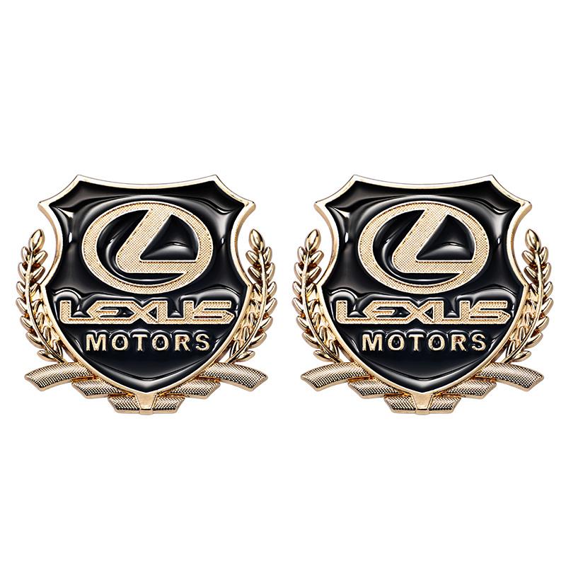 

2Pcs Car Logo Badge Window Trunk Metal Sticker Accessories For Lexus F-SPORT ES RX NX LS UX LM LX GX LC RZ IS CT GS RC HS SC TX