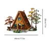 Ideas A-Frame Cabin Collectible Display Set Buildable Model Kit blocks for Adults Gift for Nature and Architecture Lovers
