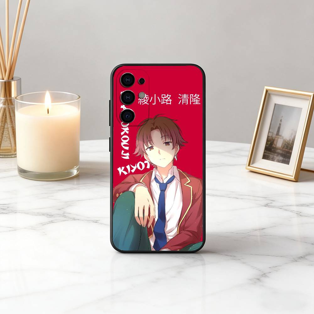 

Classroom K-Kiyotaka Elite A-Ayanokoji Phone Case For Samsung S25,S24,S21,S22,S23,S30,Ultra,S20,Plus,Soft Silicone Black Cover Samsung S26Plus