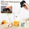 Electric Milk Frother Handheld Battery Operated Coffee Whisk Foam Maker Drink Mixer with 500ML Glass Pitcher Egg Beater Tools