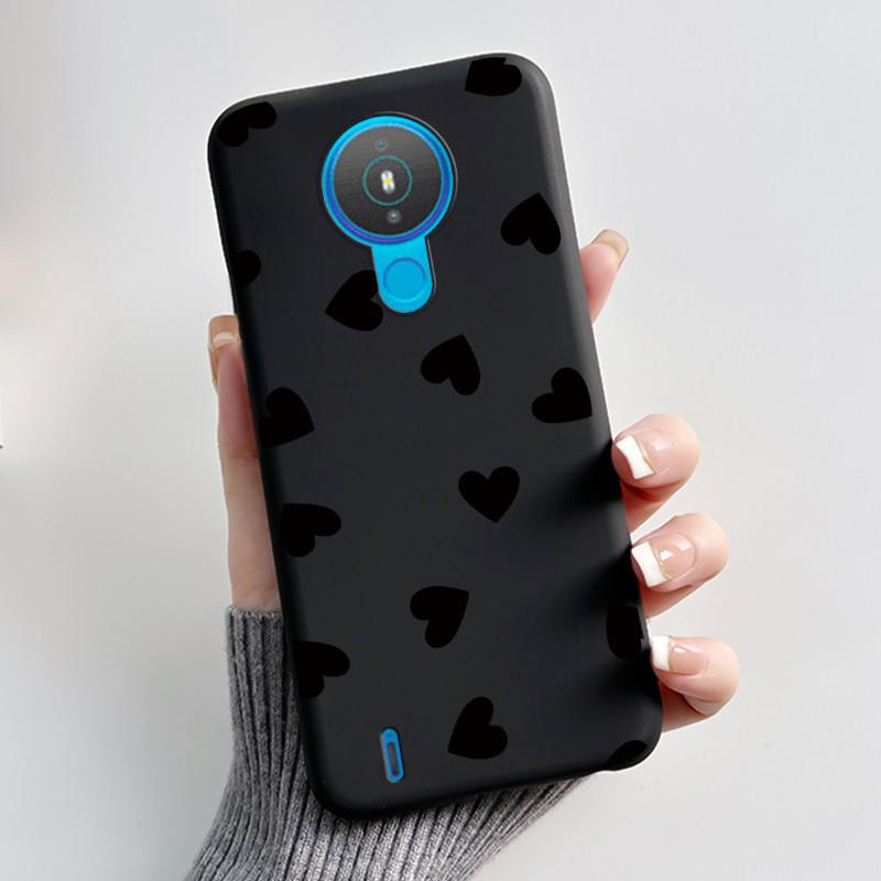 For Nokia 1.4 TA-1322 Trendy Black Phone Case For Nokia 6.2/Nokia 7.2 Lucky Koi Anti-Scratch Soft Shockproof Back Shell Cover