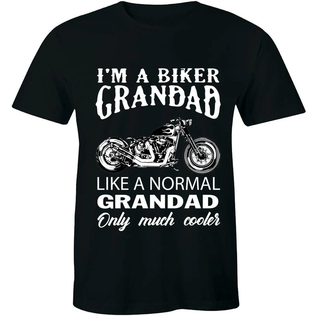 Im A Bikerider Grandad Like Normal Only Much Cooler T Shirt Unisexs Vintage Fashion Unisex Casual Stretched