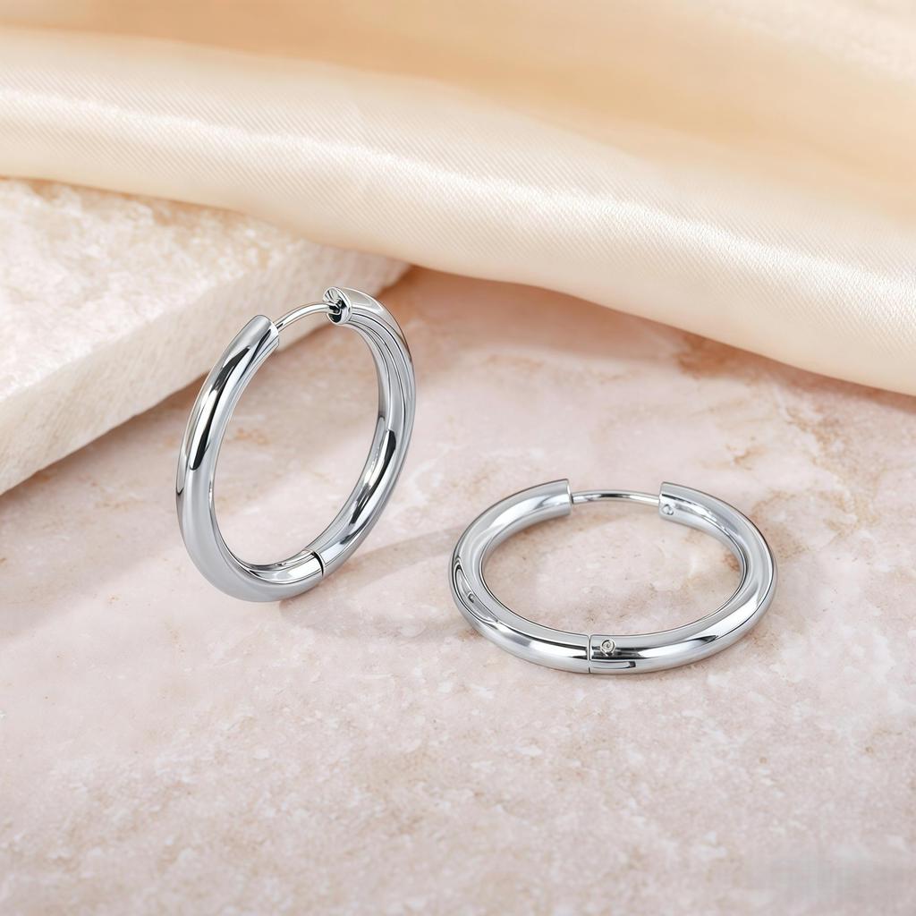 Luxurious Non-Fading European & American Style Hoop Earrings