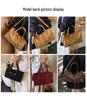 Trendsetting Matte Suede Rivet Motorcycle-Style Retro Crossbody Bag 2025: Large Capacity Handbag