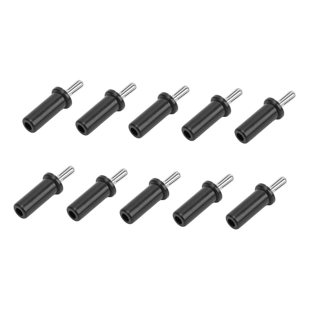 10pcs Banana Plug 4mm Cross Slot Gold Plated Brass Solder Type Connector for Speaker CableBlack