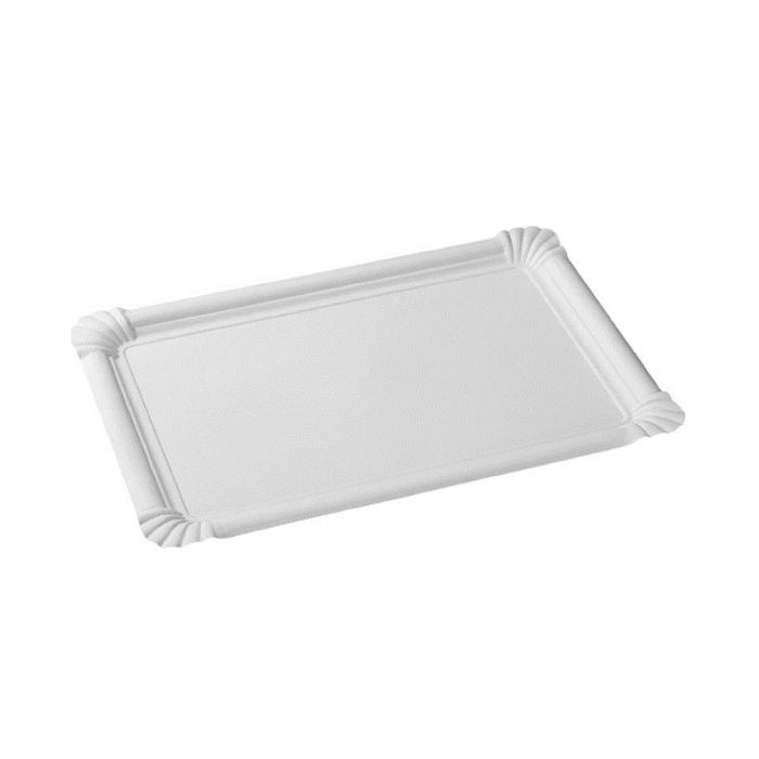 Set de 5 plateaux 24 x 34 cm blanc