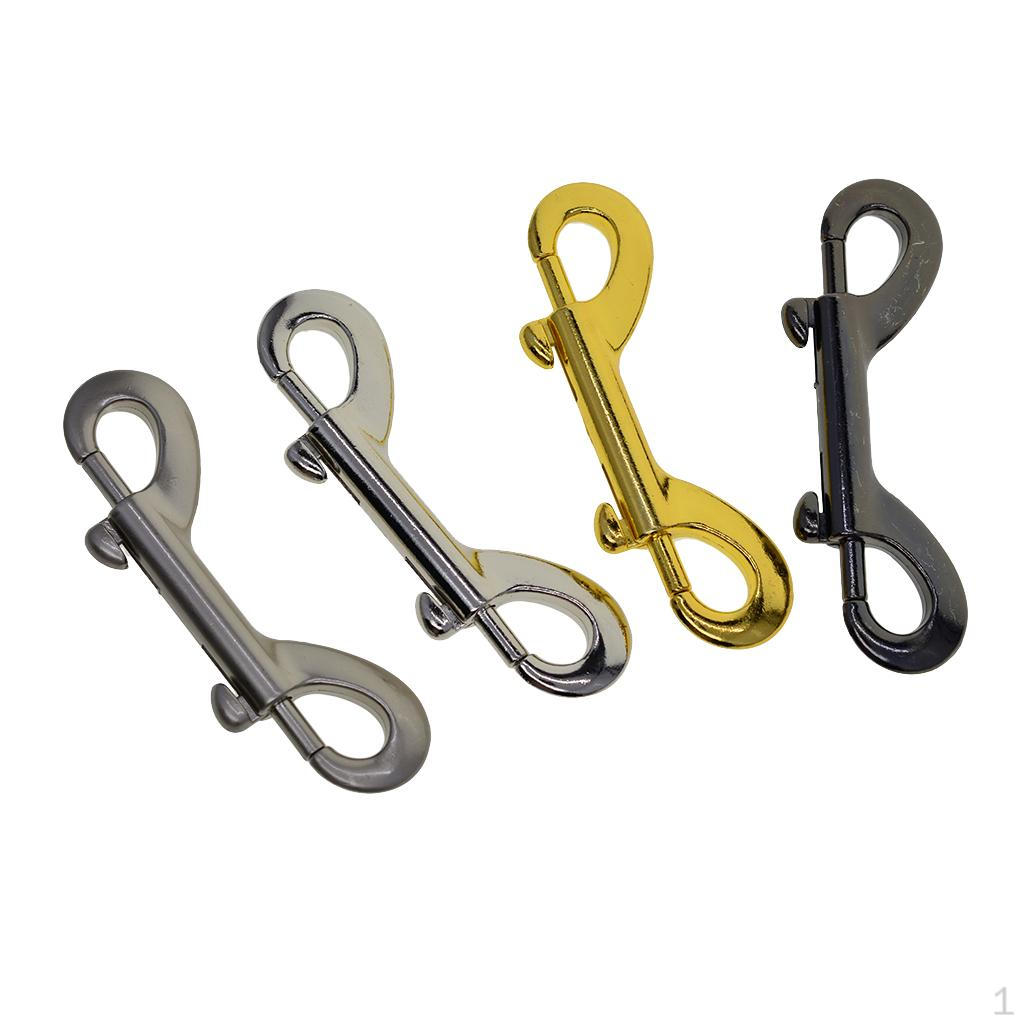 3.5’’ Double Ended Bolt Snaps Hook Zinc Alloy Chain Metal Clips Key Holder for Bucket 4 pieces