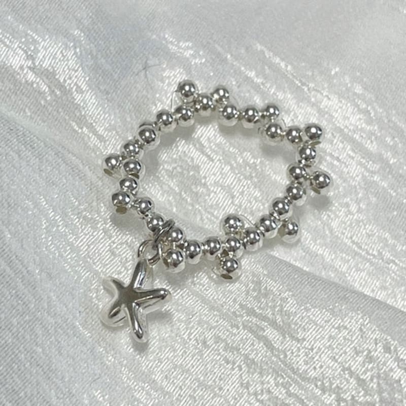 delidi [silver 925] Star shining beads rings