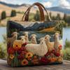 Borsa a Mano Stampata con Motivo di Agnello - Borsa a Spalla