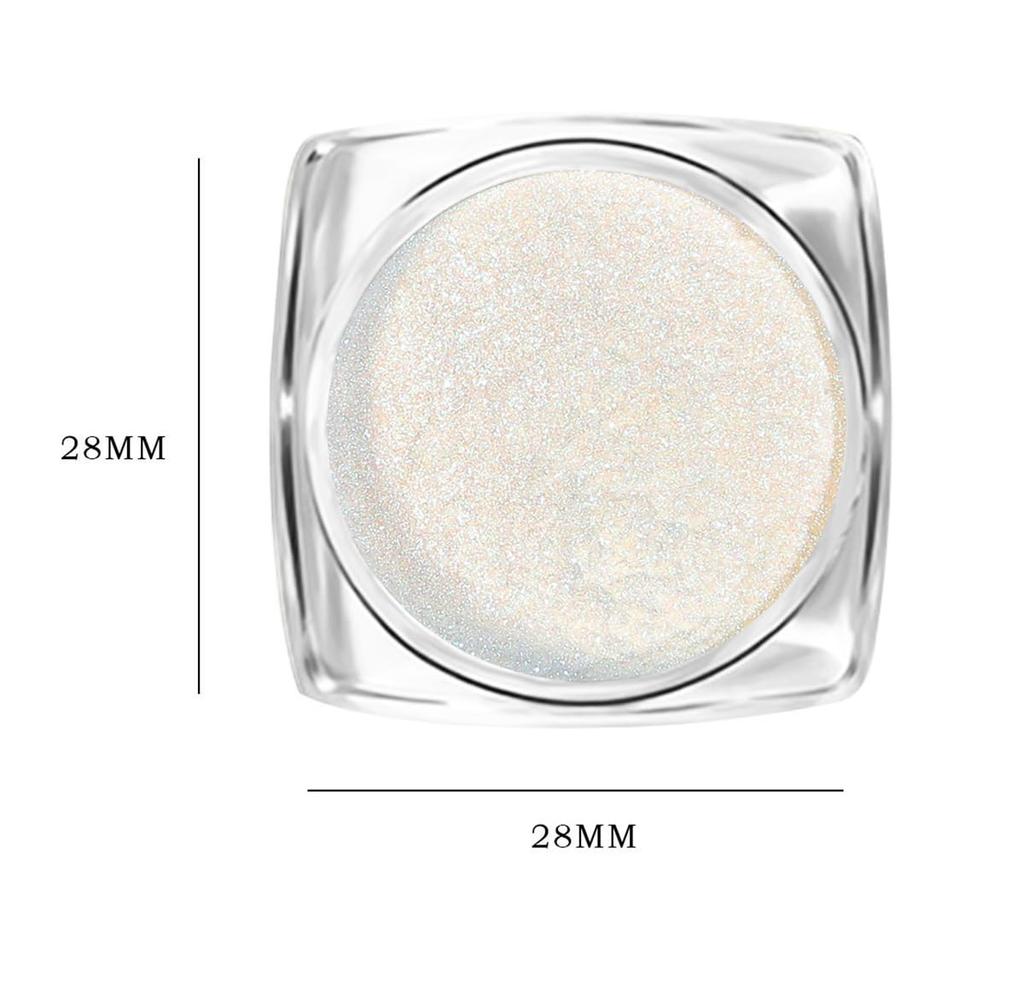 [LUYING] Aurora Nail Powder, DIY Nail Powder, White Solid Nail Mirror Powder with Fine Grains, for Nail Salons, Home Use, and Nail Art Shops,