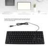 87 Keys USB Wired Keyboard Round Keycaps Typewriter Keyboard Durable Mechanical Keyboard  Laptop