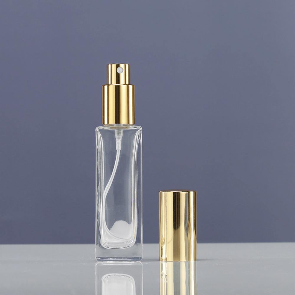 10pcs/20pcs 3ml 5ml 10ml 20ml 30ml 50ml Transparent Glass Spray Bottle Sample Glass Vials Perfume Atomizer Gold Silver Black Cap