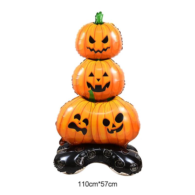 Giant Stand Halloween Foil Balloons Pumpkin Witch Ghost Inflatable Globos For Halloween Party Decoration Kids Favors Gift Toys