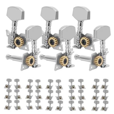 Guitar Tuning Pegs Keys Locking Tuners Machine Heads Silver Replacement Parts for Ukulele
