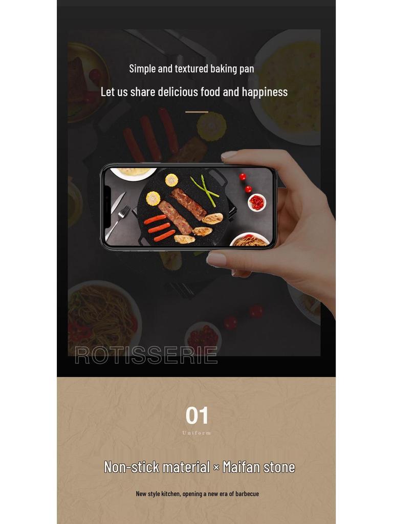 Portable Non-stick Camping Griddle and Frying Pan Set for Outdoor Barbecue Cooking