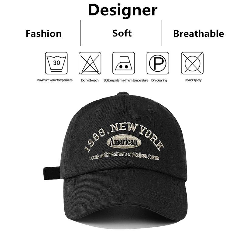 New Fashion Korean Retro Baseball Hat Women's Autumn Winter Versatile Ins Street Letter Embroidered Caps Summer Couple Men