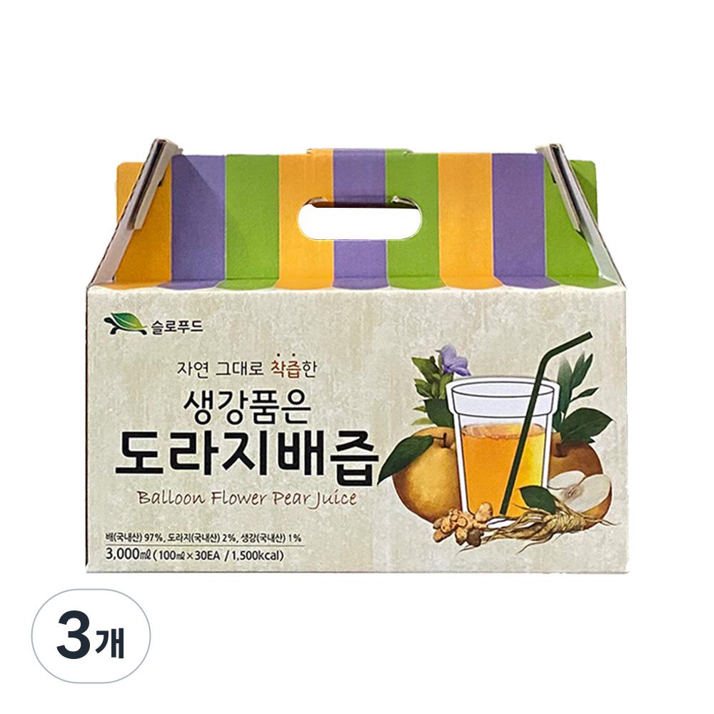 Slow Food Ginger-Infused Balloon Flower Root and Pear Juice 30p 100ml 90 Pcs