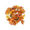 Artificial Candle Holder Rings With Maple Leaf Pumpkin Berry Lightweight Silk Fabric Artificial Garland For Thanksgiving Halloween Decoration