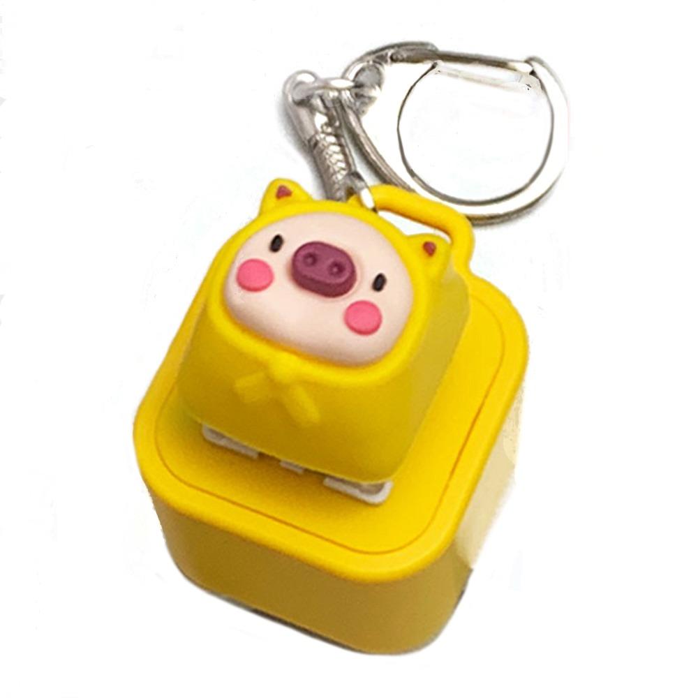 Mouse Shape Finger Keyboard Caps Cartoon Hamster Keychain Relaxing Clicker Toy  Pass The Time