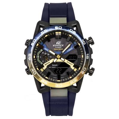 Edifice Sospensione Nighttime Drive Analog Dijital Akıllı Telefon Bağlantısı Tough Solar ECB-2000NP-1A 100M Erkek Saati