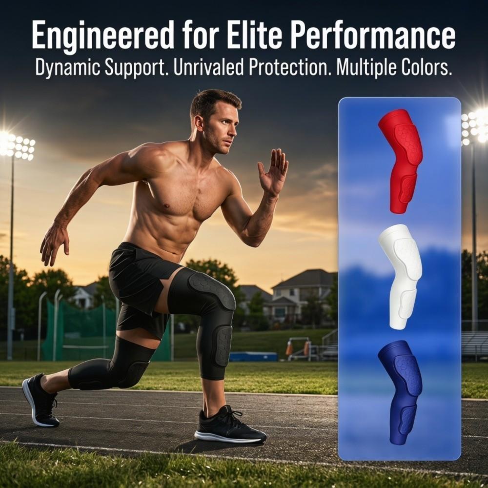 Lightweight Padded Knee Pad Breathable Knee Brace Youth Compression Knee Sleeves  Cycling